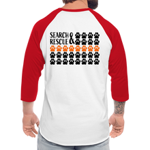 Load image into Gallery viewer, K9s Lead the Way - SAR - Baseball T-Shirt - white/red
