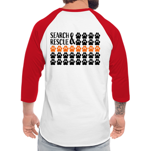 K9s Lead the Way - SAR - Baseball T-Shirt - white/red