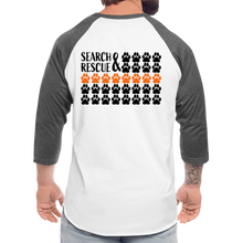 Load image into Gallery viewer, K9s Lead the Way - SAR - Baseball T-Shirt - white/charcoal
