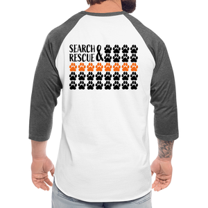 K9s Lead the Way - SAR - Baseball T-Shirt - white/charcoal