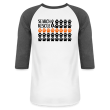 Load image into Gallery viewer, K9s Lead the Way - SAR - Baseball T-Shirt - white/charcoal
