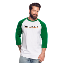 Load image into Gallery viewer, K9s Lead the Way - SAR - Baseball T-Shirt - white/kelly green
