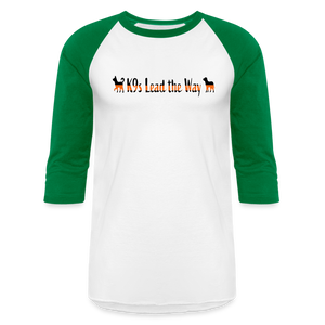 K9s Lead the Way - SAR - Baseball T-Shirt - white/kelly green