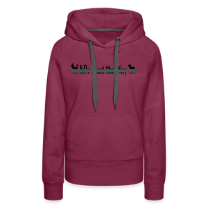 K9s Lead the Way - Military - Women’s Premium Hoodie - burgundy