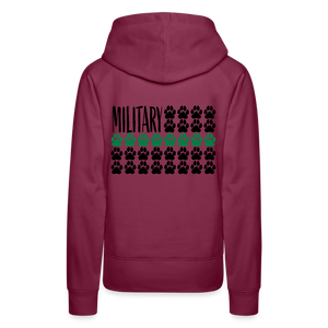 K9s Lead the Way - Military - Women’s Premium Hoodie - burgundy