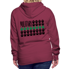 Load image into Gallery viewer, K9s Lead the Way - Military - Women’s Premium Hoodie - burgundy
