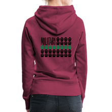 Load image into Gallery viewer, K9s Lead the Way - Military - Women’s Premium Hoodie - burgundy
