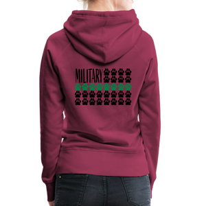 K9s Lead the Way - Military - Women’s Premium Hoodie - burgundy