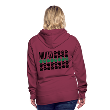 Load image into Gallery viewer, K9s Lead the Way - Military - Women’s Premium Hoodie - burgundy
