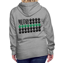 Load image into Gallery viewer, K9s Lead the Way - Military - Women’s Premium Hoodie - heather grey
