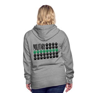 K9s Lead the Way - Military - Women’s Premium Hoodie - heather grey