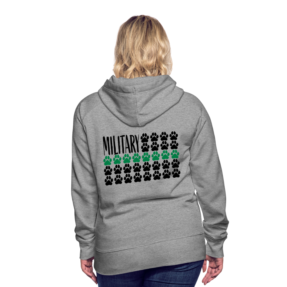 K9s Lead the Way - Military - Women’s Premium Hoodie - heather grey