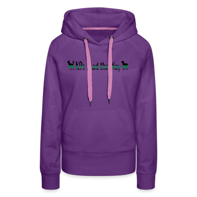 K9s Lead the Way - Military - Women’s Premium Hoodie - purple