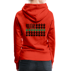 K9s Lead the Way - Military - Women’s Premium Hoodie - red