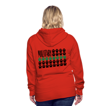 Load image into Gallery viewer, K9s Lead the Way - Military - Women’s Premium Hoodie - red
