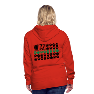 K9s Lead the Way - Military - Women’s Premium Hoodie - red