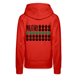 K9s Lead the Way - Military - Women’s Premium Hoodie - red