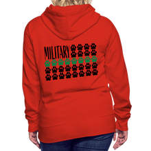 Load image into Gallery viewer, K9s Lead the Way - Military - Women’s Premium Hoodie - red
