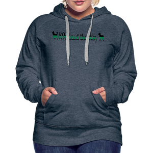 K9s Lead the Way - Military - Women’s Premium Hoodie - heather denim