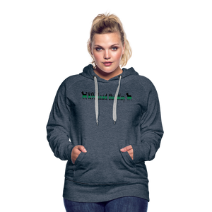 K9s Lead the Way - Military - Women’s Premium Hoodie - heather denim