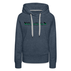 K9s Lead the Way - Military - Women’s Premium Hoodie - heather denim