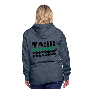 K9s Lead the Way - Military - Women’s Premium Hoodie - heather denim