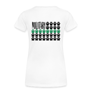 K9s Lead the Way - Military - Women’s Premium T-Shirt - white