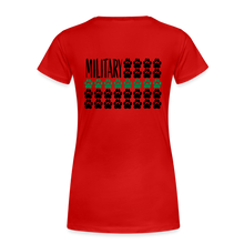 Load image into Gallery viewer, K9s Lead the Way - Military - Women’s Premium T-Shirt - red
