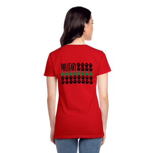 K9s Lead the Way - Military - Women’s Premium T-Shirt - red