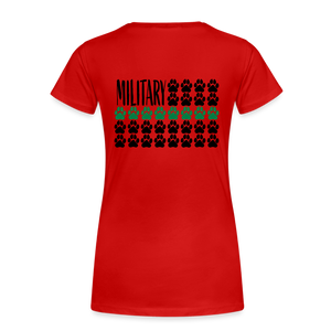 K9s Lead the Way - Military - Women’s Premium T-Shirt - red