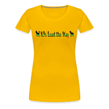 Load image into Gallery viewer, K9s Lead the Way - Military - Women’s Premium T-Shirt - sun yellow
