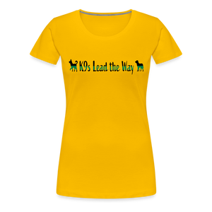 K9s Lead the Way - Military - Women’s Premium T-Shirt - sun yellow