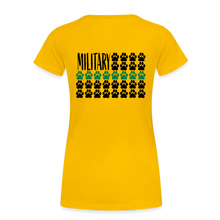 Load image into Gallery viewer, K9s Lead the Way - Military - Women’s Premium T-Shirt - sun yellow
