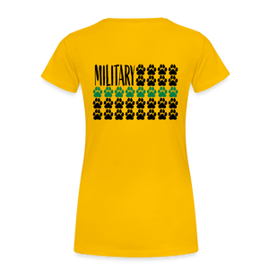 K9s Lead the Way - Military - Women’s Premium T-Shirt - sun yellow