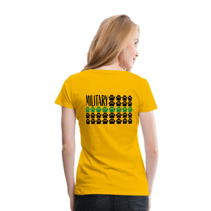 K9s Lead the Way - Military - Women’s Premium T-Shirt - sun yellow