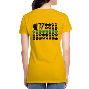 K9s Lead the Way - Military - Women’s Premium T-Shirt - sun yellow