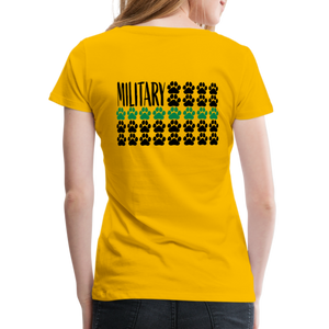 K9s Lead the Way - Military - Women’s Premium T-Shirt - sun yellow