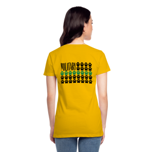 K9s Lead the Way - Military - Women’s Premium T-Shirt - sun yellow