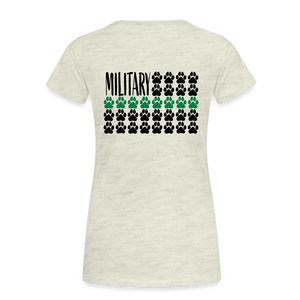 K9s Lead the Way - Military - Women’s Premium T-Shirt - heather oatmeal