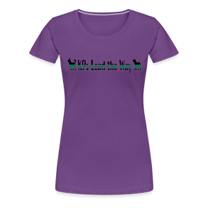 K9s Lead the Way - Military - Women’s Premium T-Shirt - purple