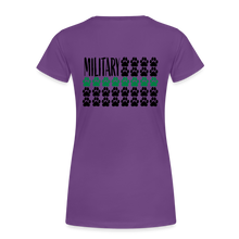 Load image into Gallery viewer, K9s Lead the Way - Military - Women’s Premium T-Shirt - purple
