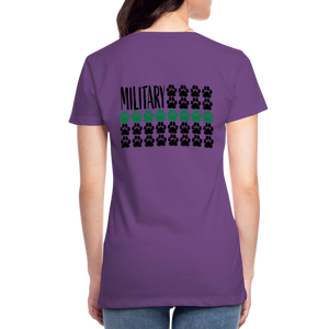 K9s Lead the Way - Military - Women’s Premium T-Shirt - purple