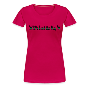 K9s Lead the Way - Military - Women’s Premium T-Shirt - dark pink