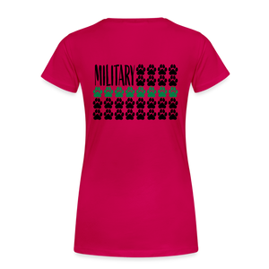 K9s Lead the Way - Military - Women’s Premium T-Shirt - dark pink