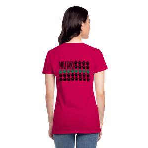 K9s Lead the Way - Military - Women’s Premium T-Shirt - dark pink