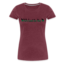 Load image into Gallery viewer, K9s Lead the Way - Military - Women’s Premium T-Shirt - heather burgundy
