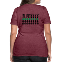 Load image into Gallery viewer, K9s Lead the Way - Military - Women’s Premium T-Shirt - heather burgundy
