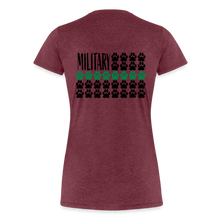 Load image into Gallery viewer, K9s Lead the Way - Military - Women’s Premium T-Shirt - heather burgundy
