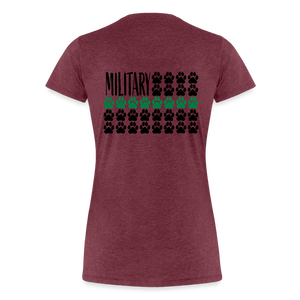 K9s Lead the Way - Military - Women’s Premium T-Shirt - heather burgundy