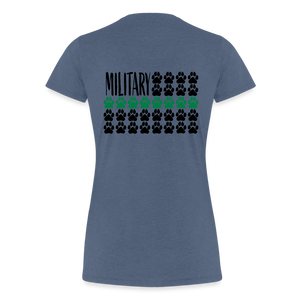 K9s Lead the Way - Military - Women’s Premium T-Shirt - heather blue